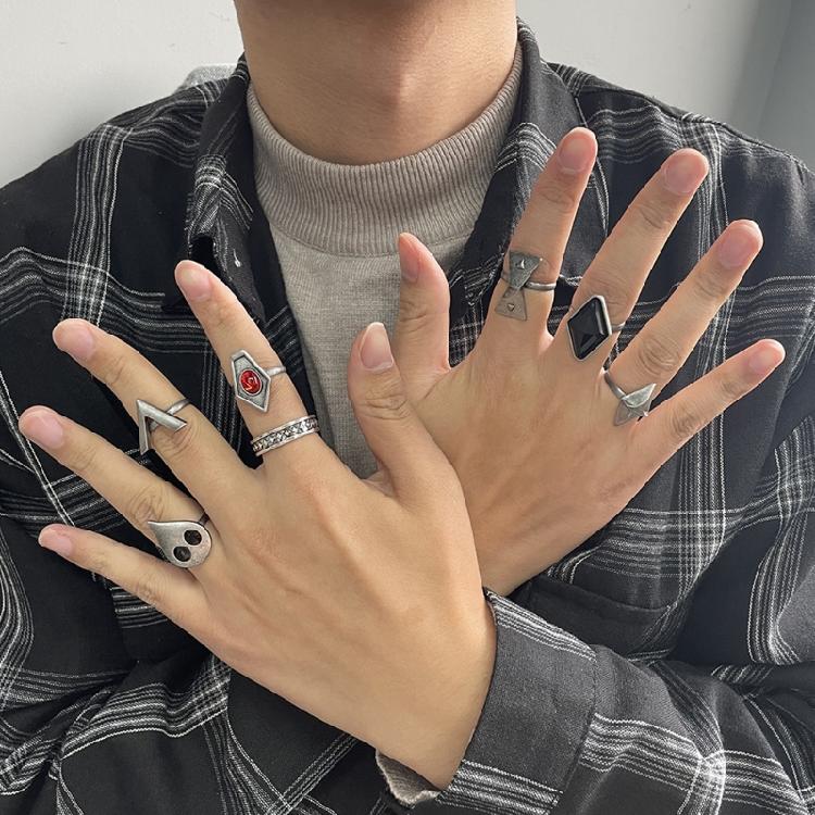 7 Stück Fingerring-Schmuckstücke Geschenk für zweidimensionale Fans Miniatur-Sammlungen