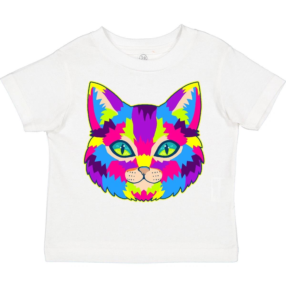 

Inktastic Pop Art Cat Toddler T-Shirt Pets Feline I Love Cats Lover Colorful Pet 160