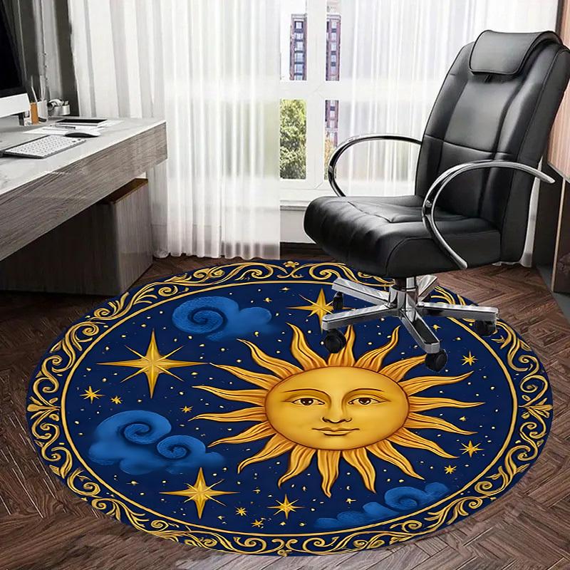 1pc Office Carpet Chair Mats Celestial Harmony Perfect for Decorating Office Chairs, Living Rooms, Or Bedrooms.YDT094