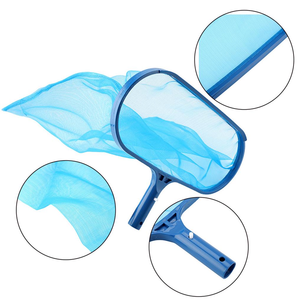 Blauer Laubsauger aus Kunststoff, feines Netz, tiefe Tasche, Reinigungswerkzeug für Schwimmbecken, Teiche und Wannen