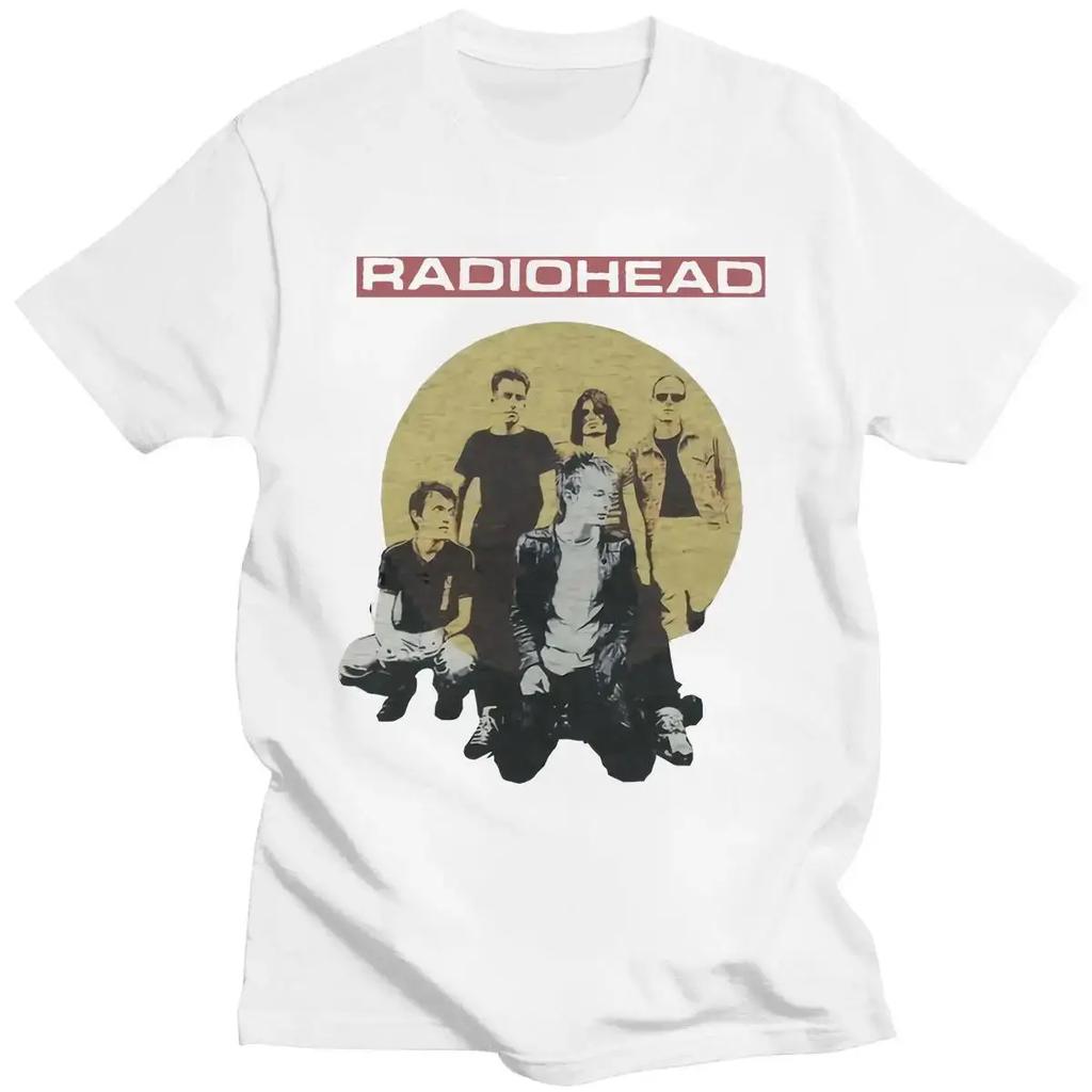Radiohead Graphic Unisex Print TShirt Hip Hop Rock Band T Shirt Fashion Casual Crew Neck Short Sleeve Plus Size T Shirt Unisex Tee