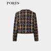 PORTS Women's Autumn/Winter Hand-Woven Tweed Jacket