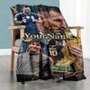 Messi 374 Personalized Name Blanket Gift Customizable Blanket Durable Comfort Throw For Chair Bedding Nap Livingroom All-Season Use