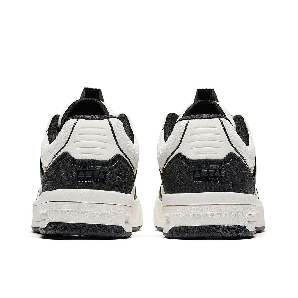 Anta Comfortable Fashionable Slip Resistant Durable Low Top Skate Shoes Women Sneaker Black White 122618043-6