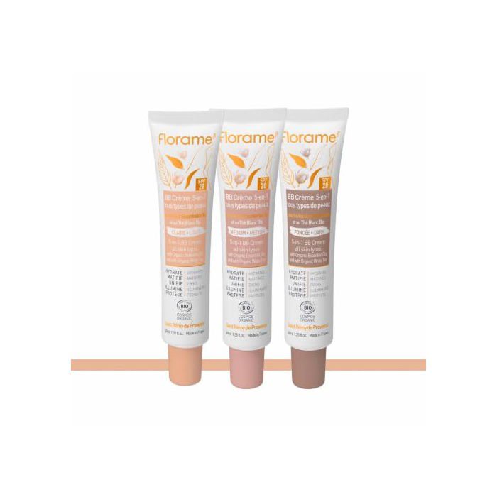 Florame BB Crème 5 en 1 SPF20 Claire Bio 40ml