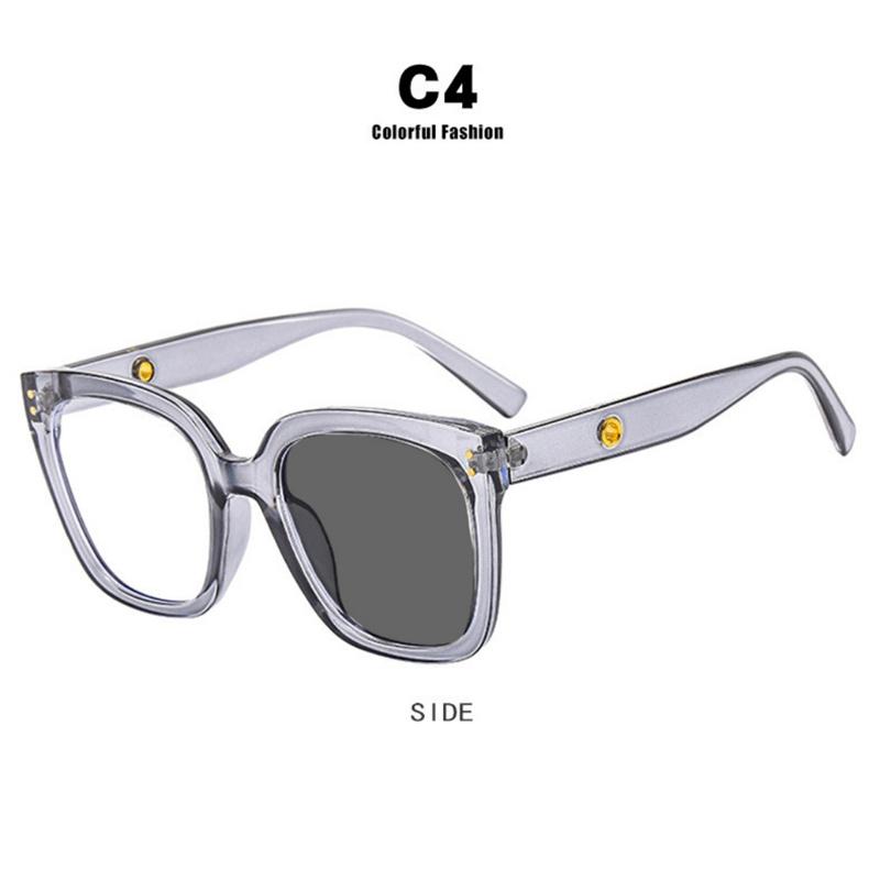 New Brand Fashion Oversize Square Glasses Women Frame Photochromic Anti Blue Light Computer Reading Eyeglass