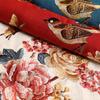 Veemi Home Leinen Kissenbezug Frühling Vögel Stickerei Orientalischer Luxus Hochwertiger Kissenbezug für Couch Sofa Bett 18x18 Zoll
