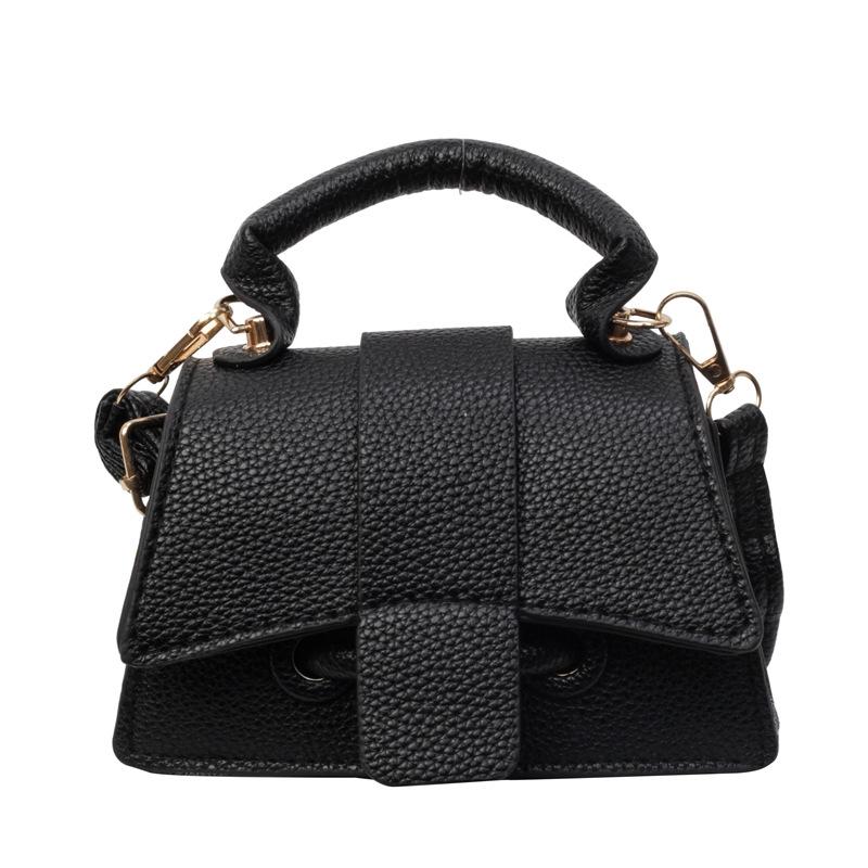 Geantă de mână simplă, cu temperament, culoare solidă, geantă de umăr/messenger versatilă pentru femei, nouă, geantă pătrată mini retro