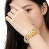 Elegant Resin Bangle With Preserved Flowers Comfortable Dried Flower Wristband For Women Fashion Jewelry Gift