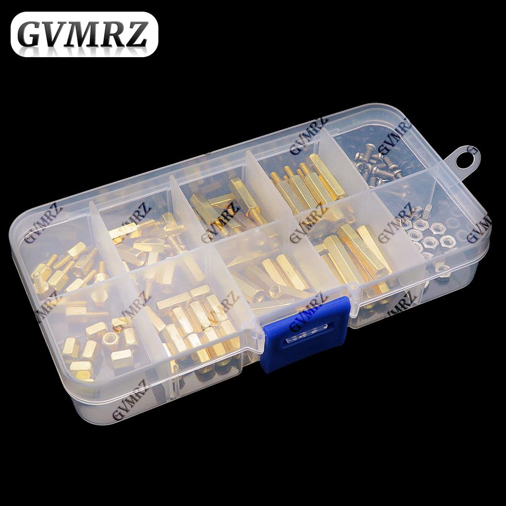 120PCS M3 M2.5 Brass Hex Column Standoff Support Spacer Pillar M3 Screw Nut For PCB Board M3x6 M3*10 M2.5*6 M2.5X6