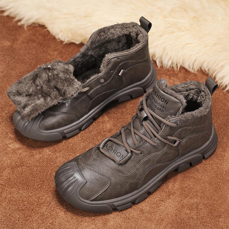 

Альпинистская обувь Зимняя обувь для активного отдыха Мужские кожаные походные ботинки Высококачественные и Модные Походные Зимние ботинки Новые 39 коричневый