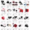 12V 115dB Red Snail Compact Air Horn Air Car Truck Multi-tone & Claxon Horns 450Hz for Cars Vehicles Motorcycle Boat RV