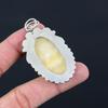 Gift For Her 925 Sterling Silver Natural Aragonite Gemstone Jewelry Pendant