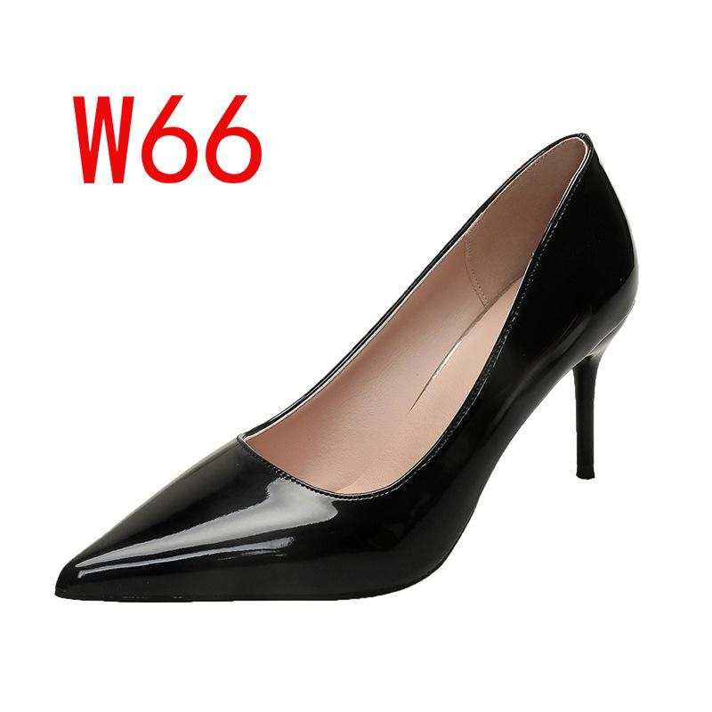 Czarne wysokie obcasy 2025 jesień jednolity kolor buty do pracy szpilka duży rozmiar 41-43 temperament zaawansowane poczucie jeden pedał