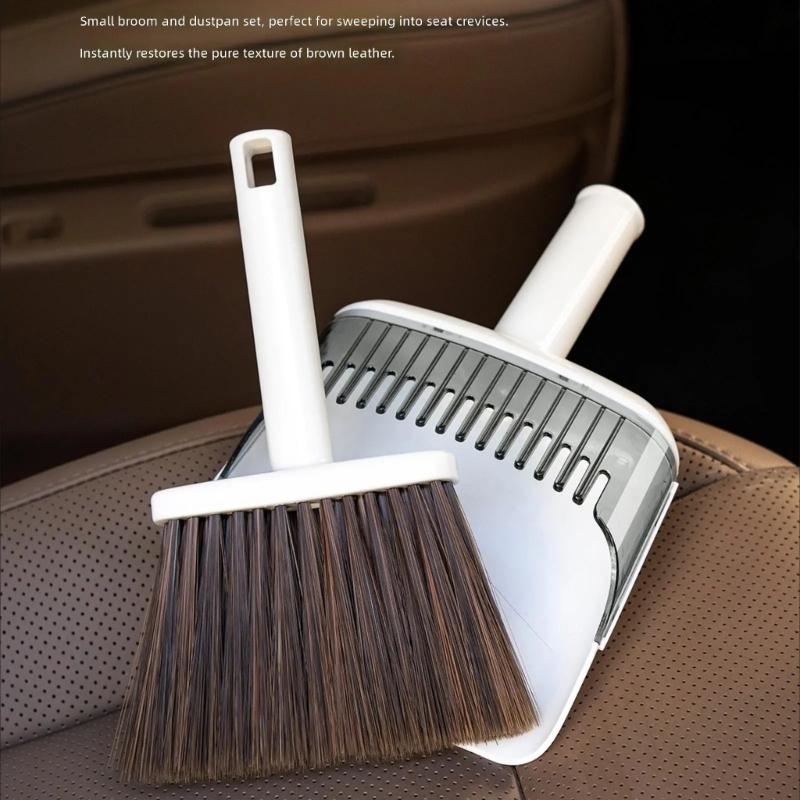Small Handheld Sweeper With Dustpan For Tabletop Vehicle Interior Cleaning Home Cleaning Drawers Desktop Sofa Outdoor