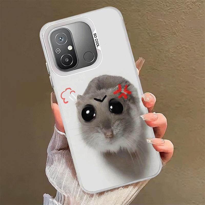 Funny Sad Hamster Meme Shockproof Phone Case for Xiaomi Poco X7 X6 X5 X3 Pro F7 Ultra M8 Redmi 15C 15 14C 13C 12C 10C 13 12 10