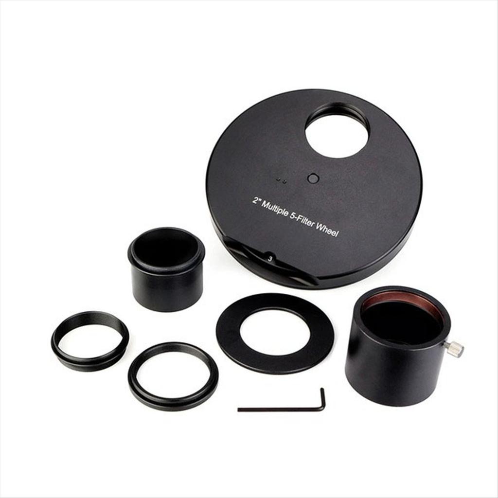 Telescope Filter Wheel Metal Filter 5 Positions for Telescope Eyepiece for Astronomical Telescopes 2inch