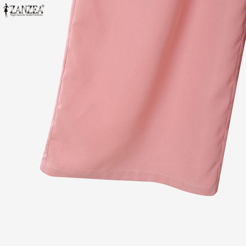 ZANZEA Women Sleeveless Vest Tops and Long Pants Casual Two Piece Suit Sets