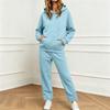 Women's Sweatsuit - Loose Fit Hoodie and Straight Leg Sweatpants Set for Casual Everyday Wear