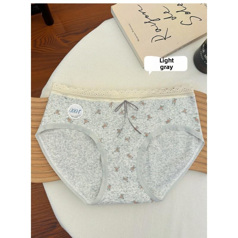 Ladies Summer Sweet Cotton 10A Antibacterial Breathable Cotton Crotch Briefs