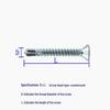 Flat Head Self-Drilling Countersunk Screws, Dovetail, M4.2-M4.8, 100 Pieces.