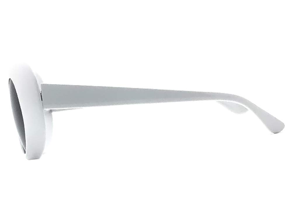 DESIGN OVAL SUNGLASS x 70's (WHITE BLACK)
