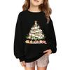 Children's Fashionable Casual Long-sleeved Loose Christmas Print Pullover Sweatshirt