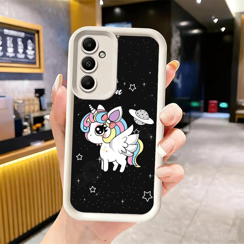 Phone Case for Samsung Galaxy A17 A16 A15 A14 A13 Pink Unicorn Rainbow A56 A36 A26 A55 A35 A25 A54 A34 A24 A53 A33 A23 A07 A06
