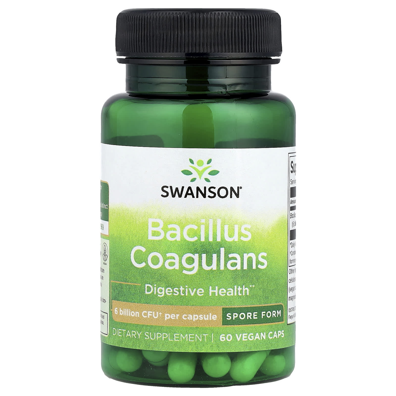 

Bacillus Coagulans, 6 Billion CFU, 60 Veggie Capsules