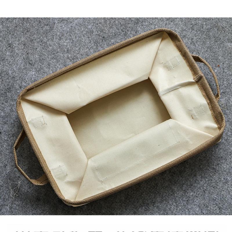 Household Clothing Storage Box Foldable Large Capacity Fabric Desktop Snack Toy Storage Basket Book and Miscellaneous Sorting Basket with Handle
