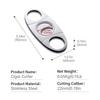 CIGARLOONG Cigar Cutter Stainless Steel Brushed Double Blade Cigar Cutter