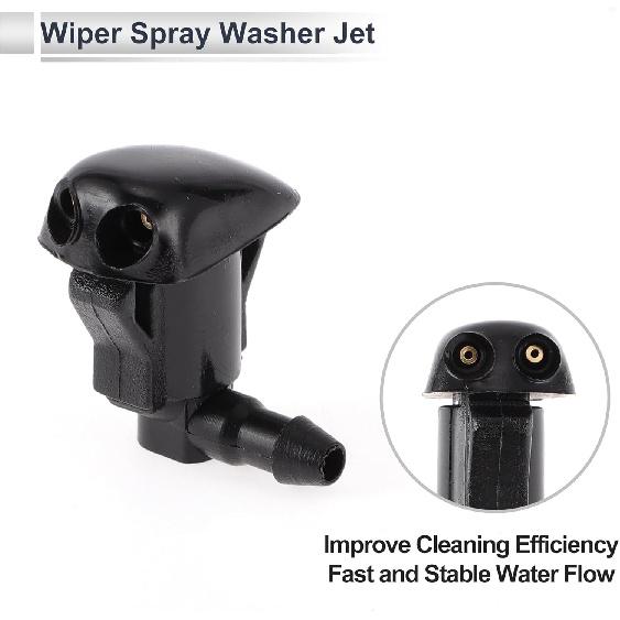 Bico Limpador de Para-brisa para Toyota Tacoma 2001-2004 Dianteiro C/ Conector Y de 3 Peças Mangueira Plástico Preto Car GJ6E67510B 1 Conjunto