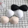 Plus Size Thickened Palm-Shaped Push-Up Heart Bandeau Bra with Padded Sponge Inserts