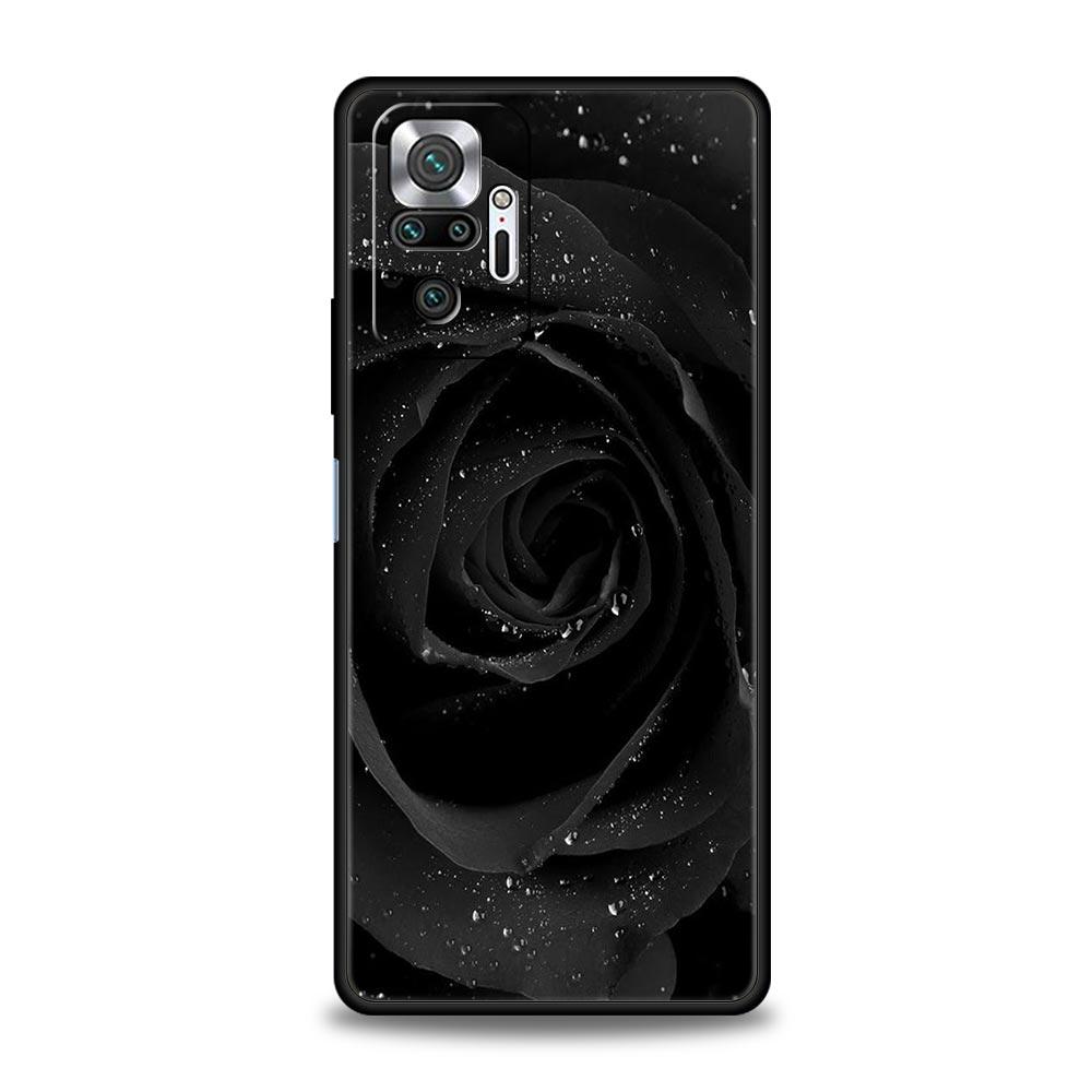 Red Roses Flowers Phone Case For Xiaomi Redmi Note 14 13 5G 10 11 12 Pro Plus 4G 14C 13C 12C 10C Black Cover