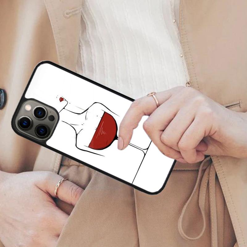 Red Wine Glass Art Magnetic Phone Case For APPLE iPhone 17 Air 16 14 13 12 Pro Max 15 Plus Wireless Charge With MagSafe Cover