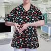 Women's V Neck Scrub Shirt Breathable Workwear Nurse Work Uniform Nursing Top for Women