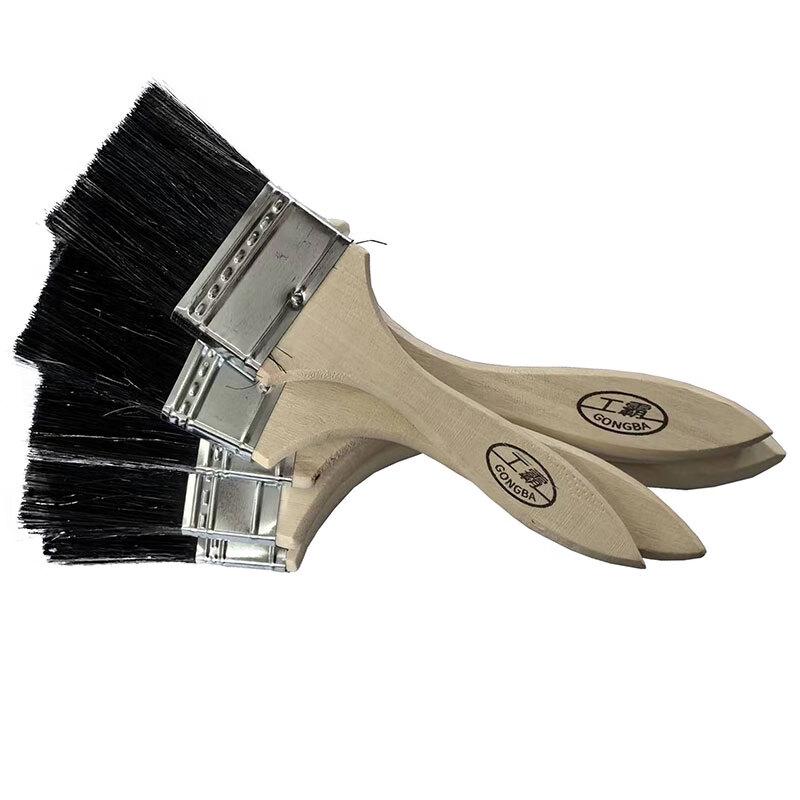 Gongba Thick Black Bristle Flat Paint Brush