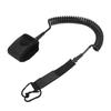Surfboard Leash High Elasticity TPU Black Adjustable Coiled Surfing Leg Rope for Paddleboards Longboards