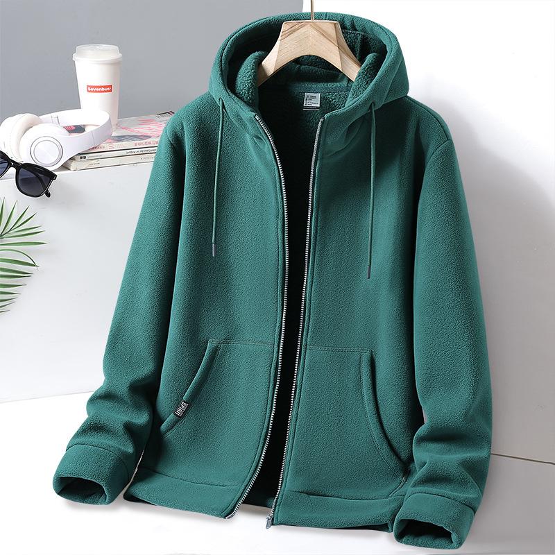 

Зимняя повседневная свободная уличная толстовка с капюшоном для женщин S темно-зеленого