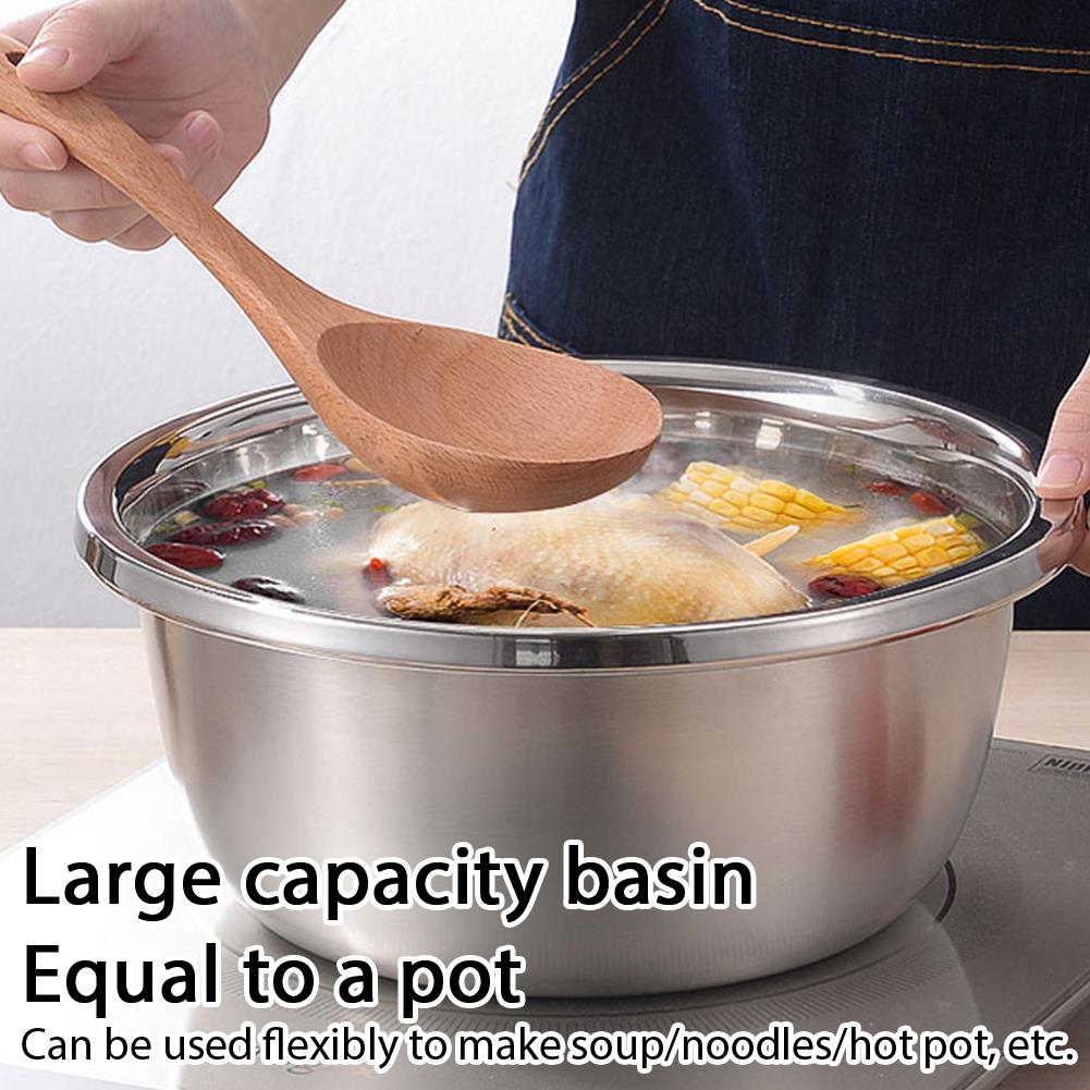 Multifunctional Stainless Steel Basin Vegetable Fruit Pasta Strainer, Large Heavy Duty Filter Bowl Kitchen Suppllies