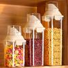 Transparent Sealed Jar With Measuring Cup Moistureproof Grain Storage Jar Leak-Proof Airtight Cereal Container