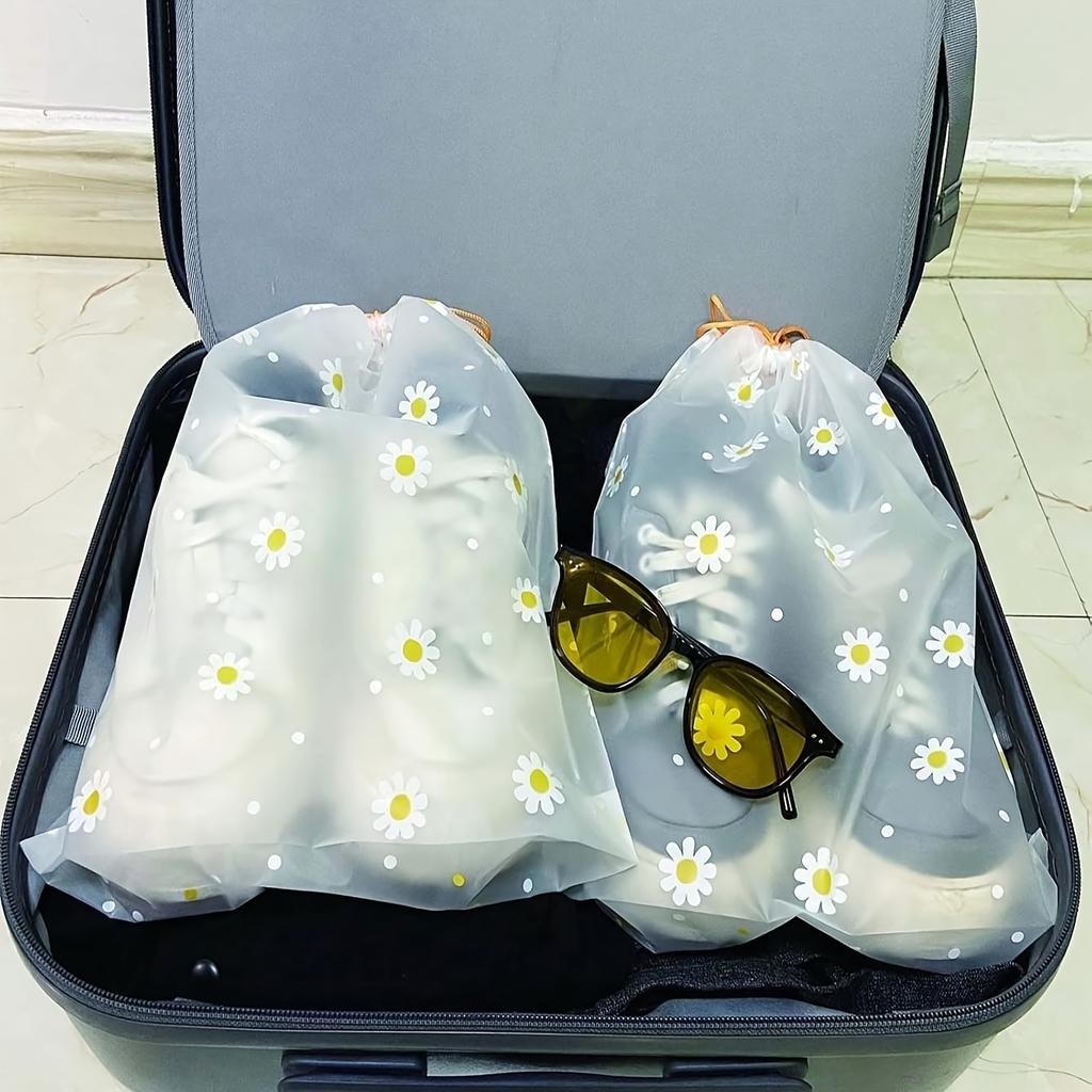 10/20pcs Daisy Pattern Shoe Storage Bags Organizer Pouch Travel Home Closet Dustproof Shoes Sneakers Boots Organizer Accessories