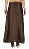 Readymade Stitched Brown Petticoat Bollywood Satin Silk Inskirt Lining For