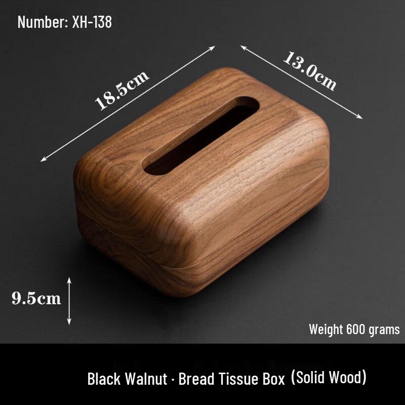 

Shangqi Black Walnut Desktop Tissue Box