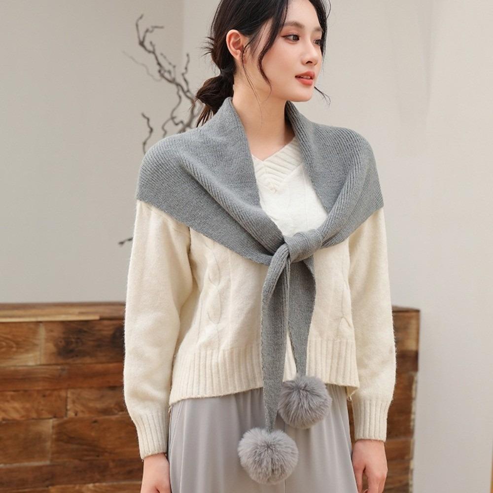 Multi-functional Knitted Triangular Scarf Soft Headscarf New Neckerchief  Gift