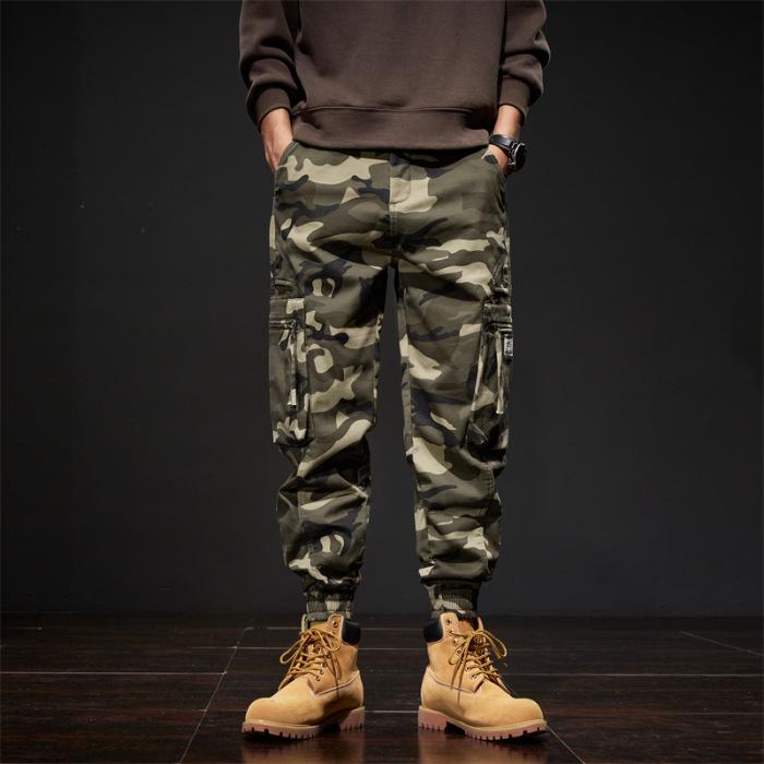 Men's Casual Camouflage Multi-Pocket Zipper Harem Pants - Spring/Autumn Trend