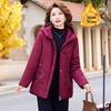 Women's Fleece-Lined Cotton Jacket for Middle-Aged & Elderly - Winter Warmth