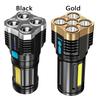 4/5-core LED Flashlight COB Side Light USB Recharge Super Bright Outdoor Portable Lamp 4 Mode Waterproof Torch Outdoor Hunting Camping