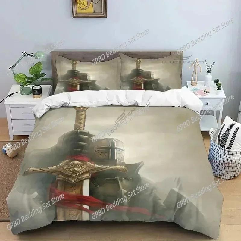 Comforter 3D Print Medieval Knights Templar Bedding Set Bedroom Soft Modern S Comefortable And