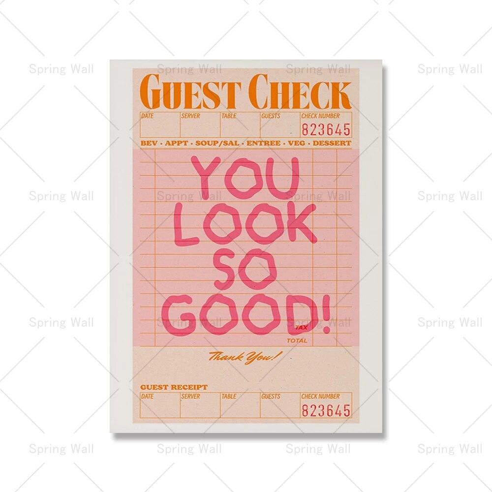 Trendy Retro Aesthetic Posters And Prints Orange Pink Preppy Y2k Quote Wall Art Canvas Painting Wall Picture For Dorm Room Decor No Frame